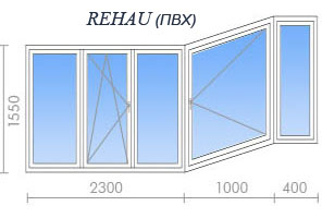 Остекление балкона rehau